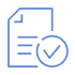 icono documento papel con check